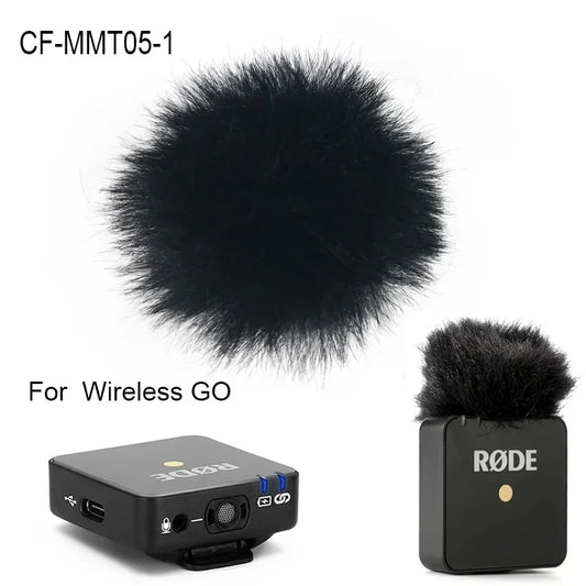 Furry Windproof Windscreen Compatible for RODE Wireless GO I and Saramonic Blink500 Wireless Microphone