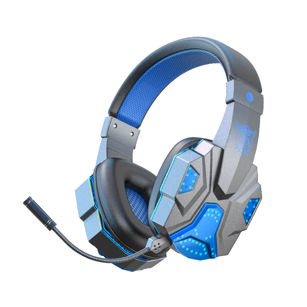 Gaming Headset Gamer Bluetooth 5.1 Headset With Mic RGB HIFI Stereo Bass Wireless gamer headset For PS4 PS5 Laptop Tablet