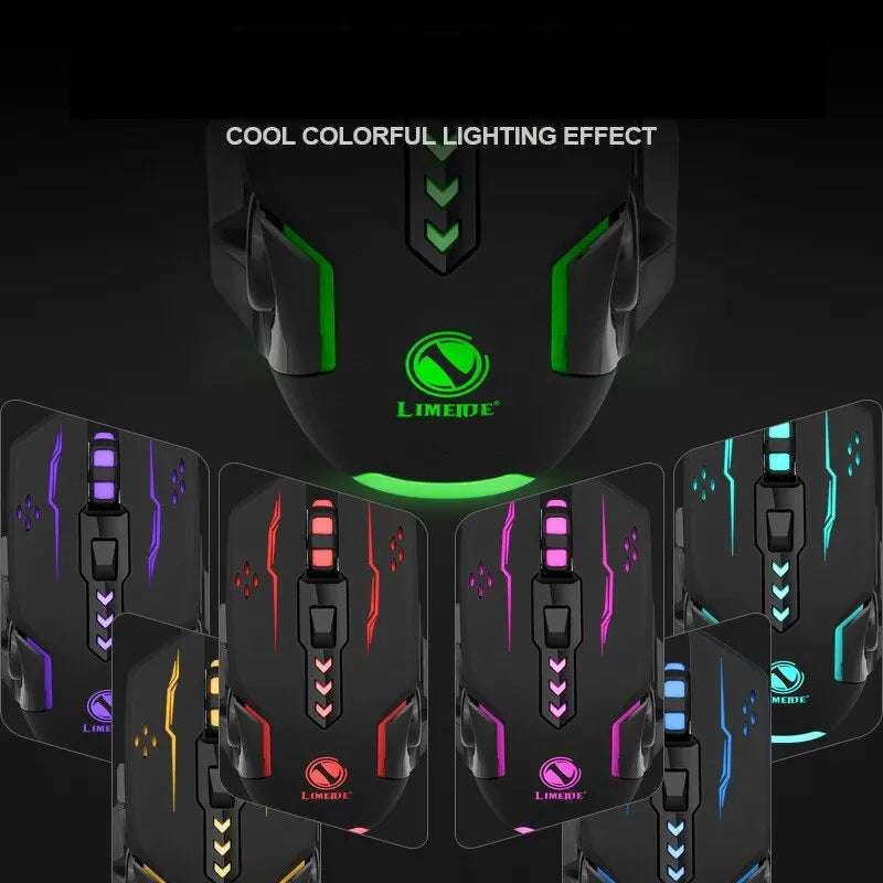 USB Wired Gaming Mouse Mechanical Mice USB Luminous Light Mouse Adjustable Optical Gamer Mouse for PC Computer Game