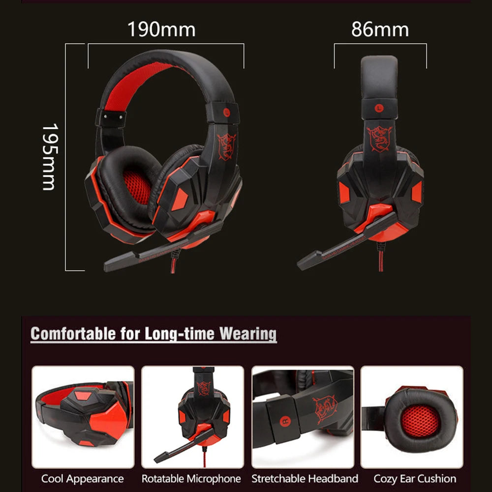 Subwoofer Gaming Wireless Headphone with Mic Over-Ear Headphones Bluetooth 5.3 40mm Driver 2.4G/Wireless/Cable RGB Headsets
