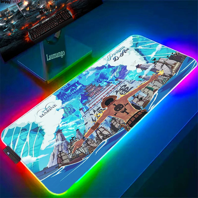 Large Mouse Pad Xxl Gaming Pc Laptop Mat One Piece Mousepad Anime Gamer Desk Carpet Computer Deskpad Keyboard Mause Accessories