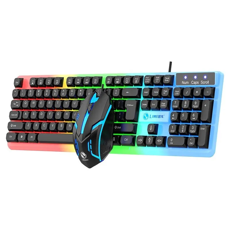 LIMEIDE GTX350 Series Wired 104 Keys Membrane Keyboard Many Kinds of Colorful Lighting Gaming and Office For Windows and IOS