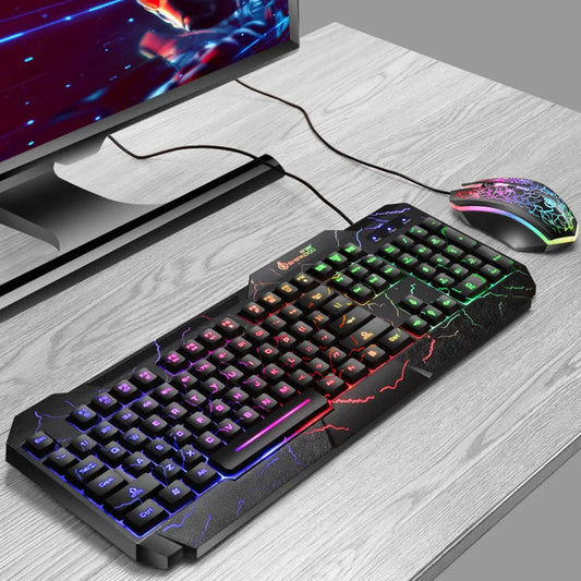 Burst Office Gaming Keyboard & Mouse Set Gaming peripheral mechanical feel luminous keyboard and mouse set